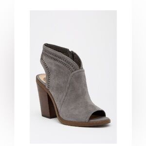 Vince Camuto Koral Heeled Peep Toe Suede Bootie